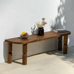 Porta TV noce 140x35x40h cm in legno - Fengshen