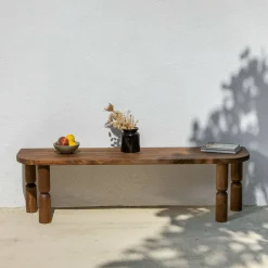 Porta TV noce 140x35x40h cm in legno - Fengshen