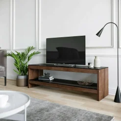 Porta TV noce 140x40x45h cm in legno - Wiley