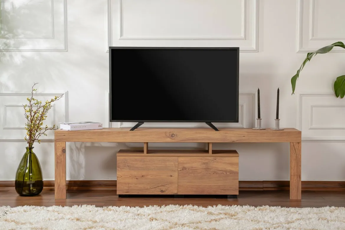 Porta TV pino 180x31x50h cm 2 ante - Andarna