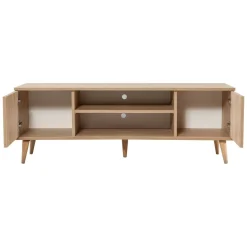 Porta TV quercia e multicolore 140x40x50h cm 2 ante - Enrica