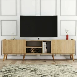 Porta TV quercia 180x34x52h cm 2 ante - Alberona