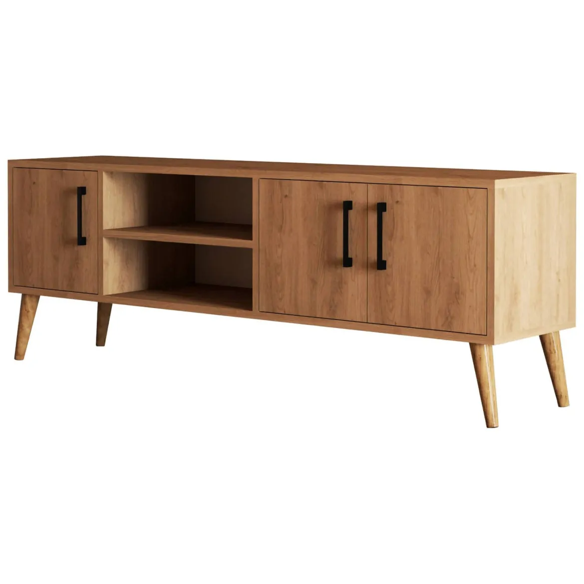 Porta TV quercia 150x34x52h cm 3 ante - Brugine