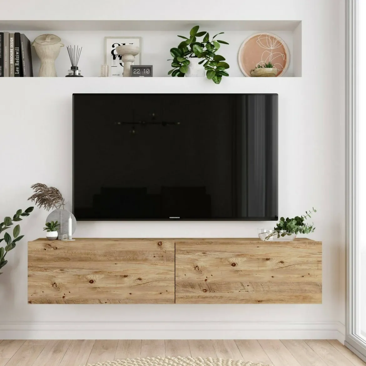 Porta TV quercia 140x31x29h cm 2 ante - Diaspro