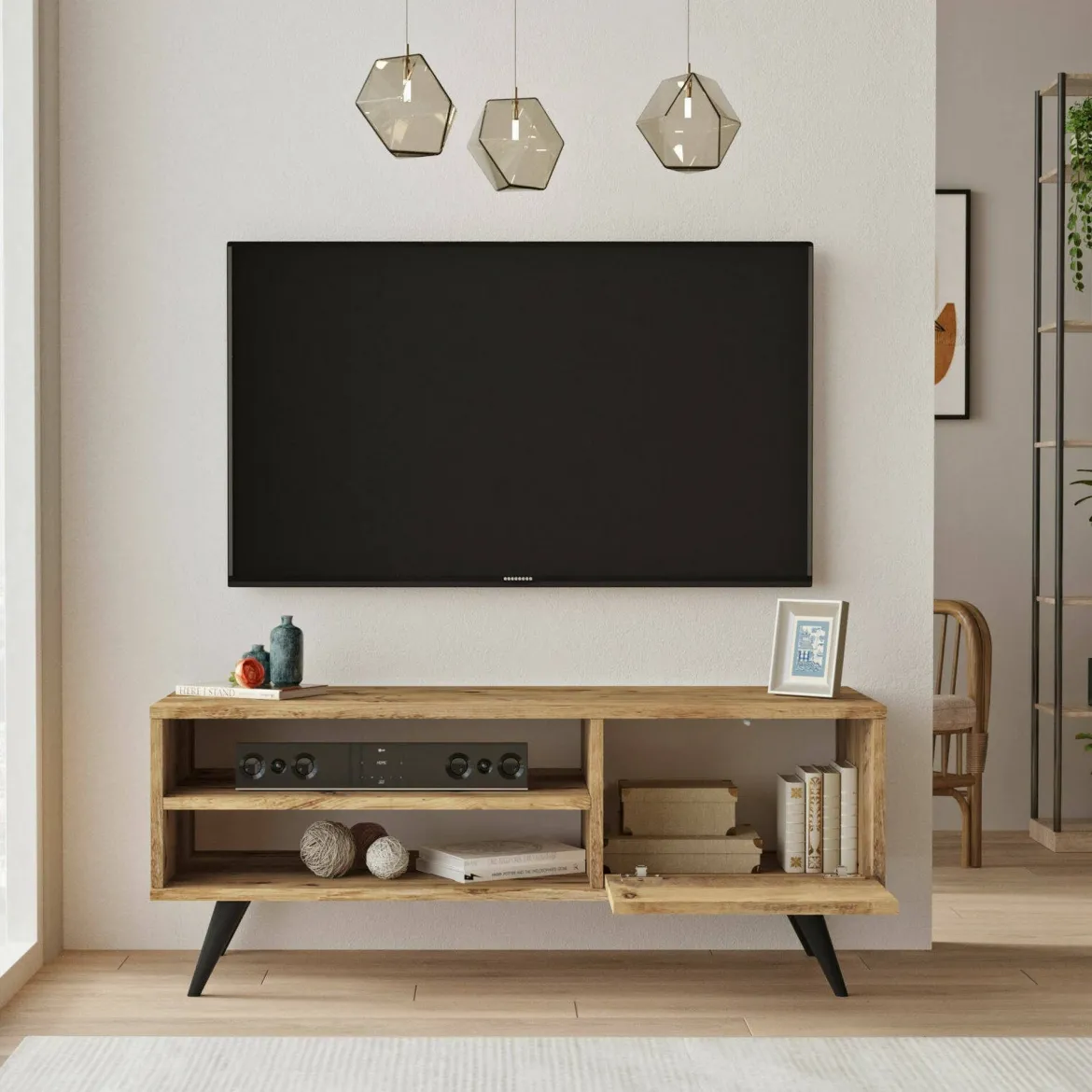 Porta TV quercia 110x40x44h cm 2 ante - Max