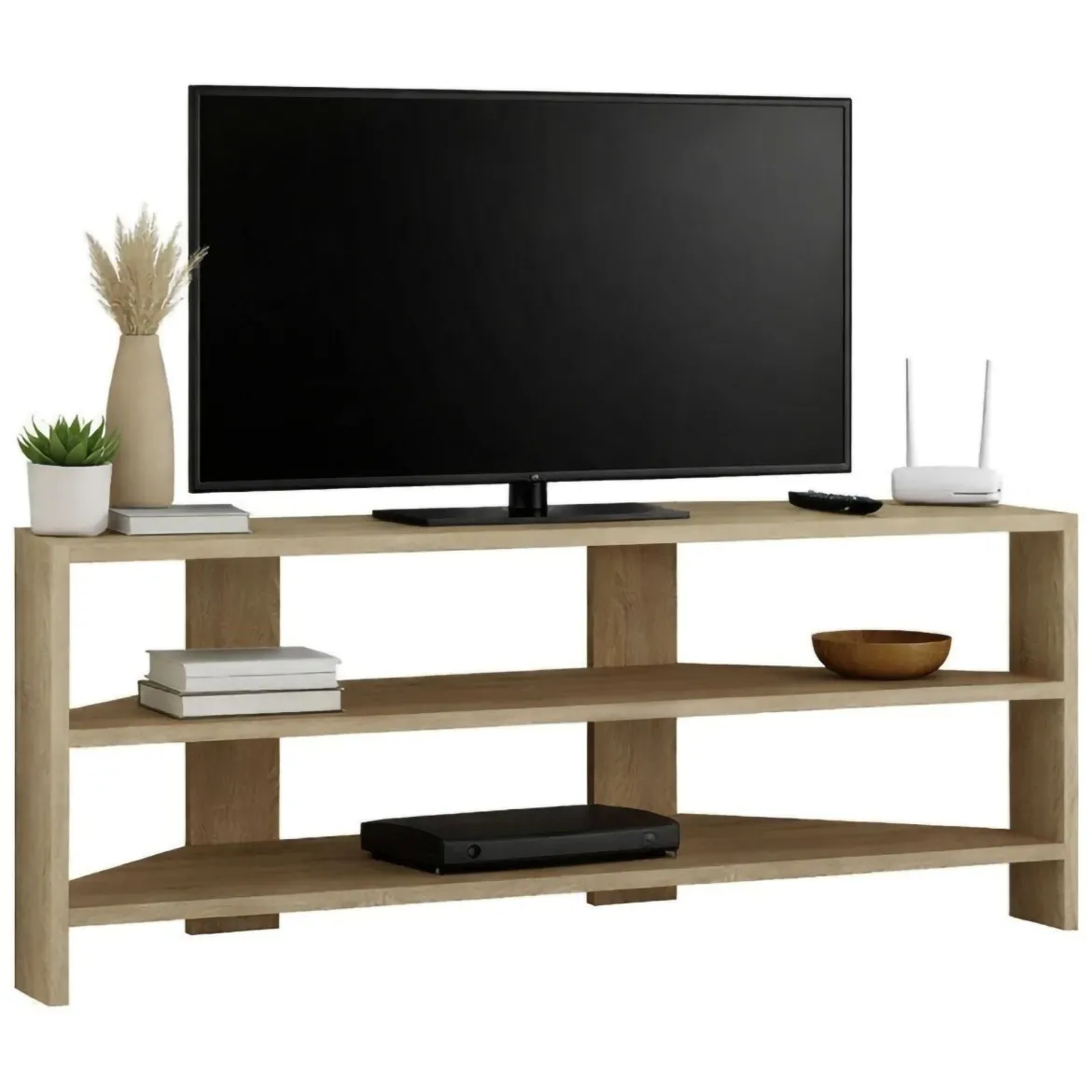 Porta TV quercia 114x36x45h cm in legno - Centauro