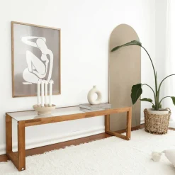 Porta TV quercia 130x40x40h cm in legno - Nanauk