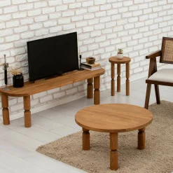 Porta TV quercia 140x35x40h cm in legno - Fengshen