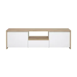Porta TV rovere e bianco lucido 178x48x51h cm 2 ante e 1 cassetto - Ambivere