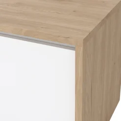 Porta TV rovere e bianco lucido 178x48x51h cm 2 ante e 1 cassetto - Ambivere