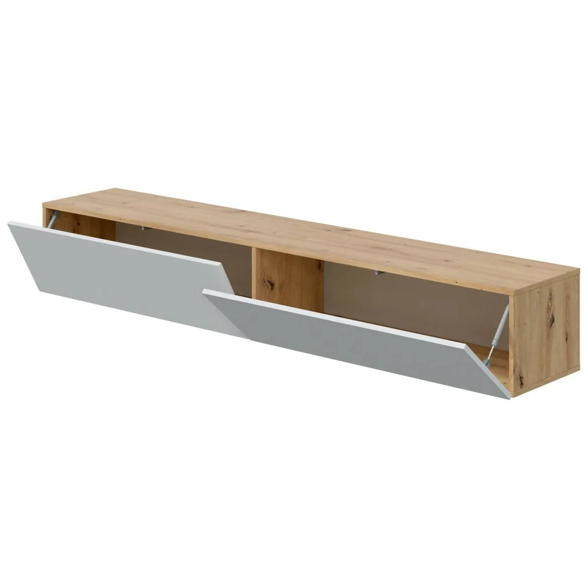 Porta TV rovere nodi e bianco 180x34x28h cm 2 ante - Senectus