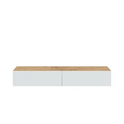 Porta TV rovere nodi e bianco 180x34x28h cm 2 ante - Senectus