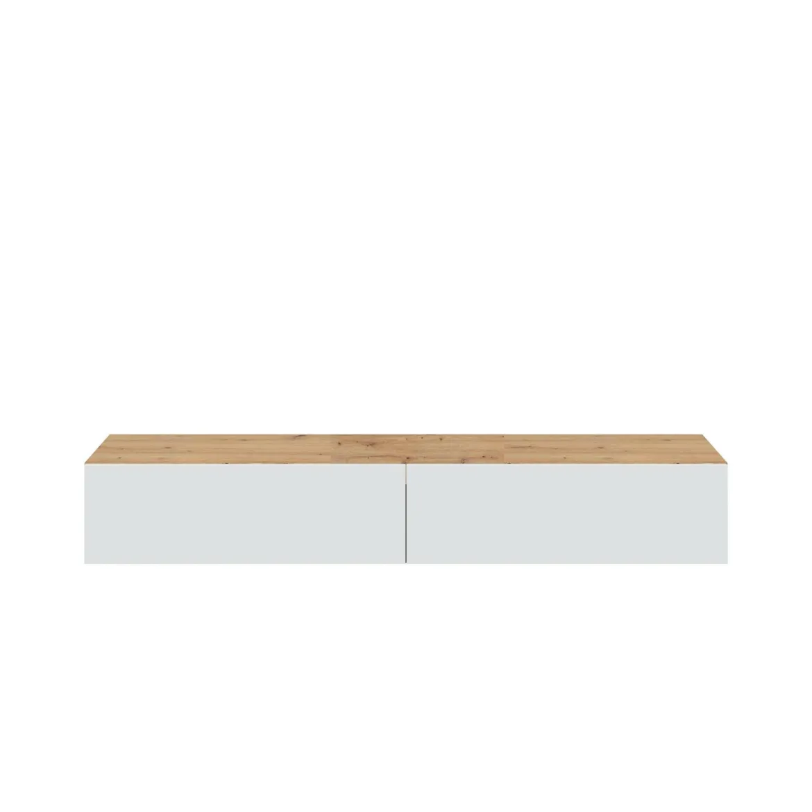 Porta TV rovere nodi e bianco 180x34x28h cm 2 ante - Senectus