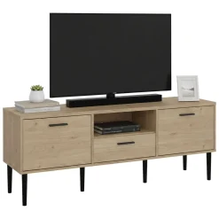 Porta TV rovere 147x39x56h cm 2 ante e 1 cassetto - elie