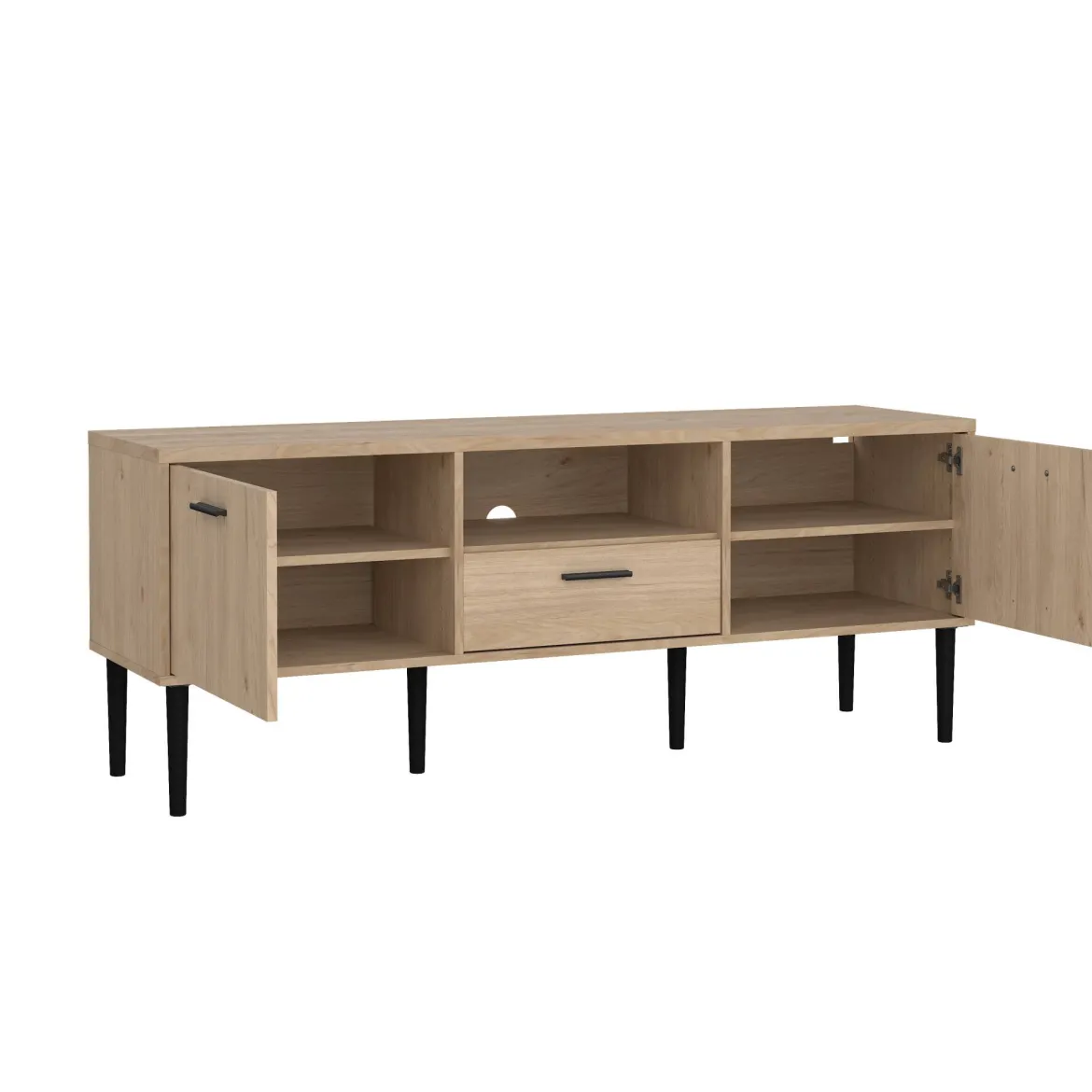 Porta TV rovere 147x39x56h cm 2 ante e 1 cassetto - elie