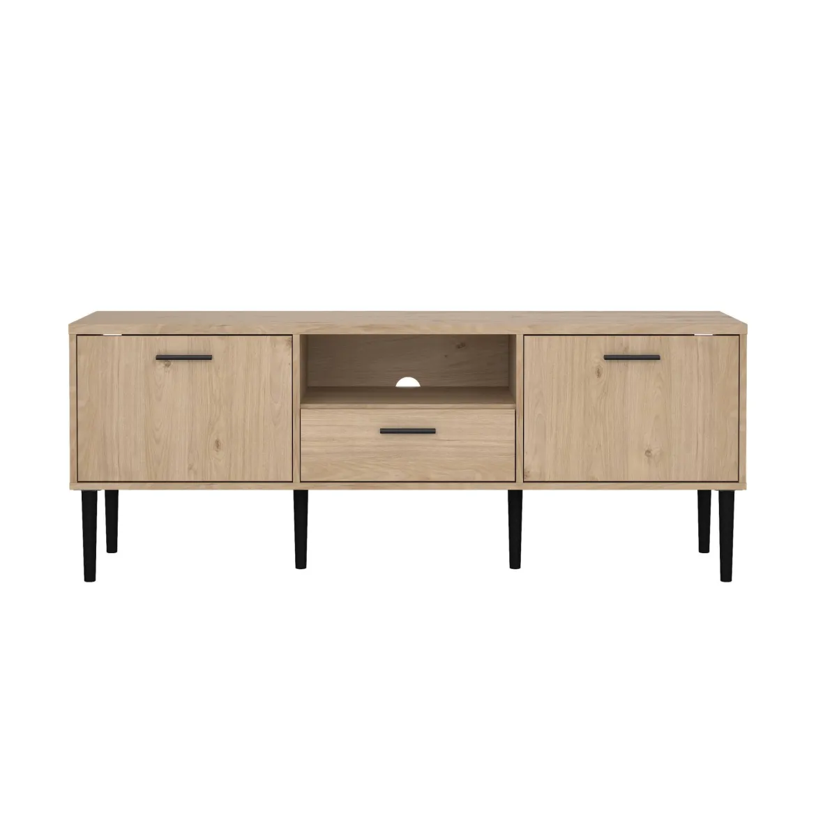 Porta TV rovere 147x39x56h cm 2 ante e 1 cassetto - elie