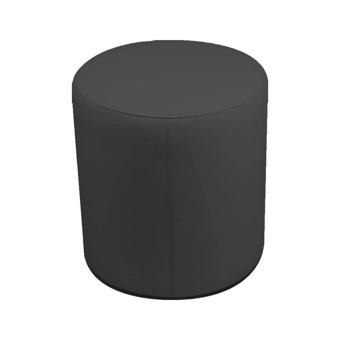 Pouf cilindrico grigio scuro 40x40x42h cm - Lisboa