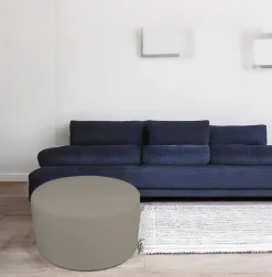Pouf cilindrico tortora 79x79x42h cm - Anacapri