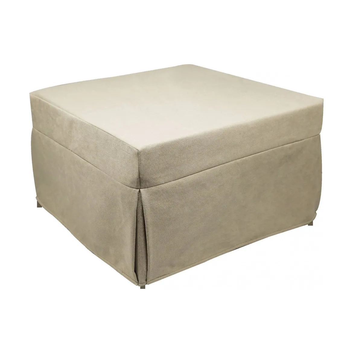 Pouf cubico beige 78x78x45h cm - letto Arno