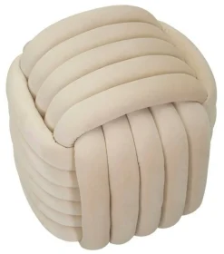 Pouf cubico crema 45x45x45h cm - Bozzente