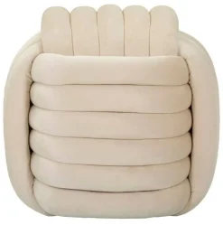 Pouf cubico crema 45x45x45h cm - Bozzente