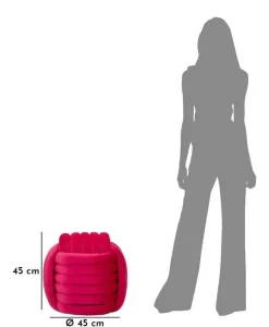 Pouf cubico fucsia 45x45x45h cm - Bozzente