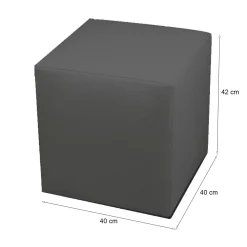 Pouf cubico grigio scuro 40x40x42h cm - Accumoli