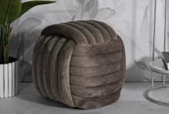 Pouf cubico grigio 45x45x45h cm - Bozzente