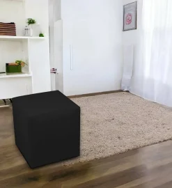 Pouf cubico nero 40x40x42h cm - Accumoli