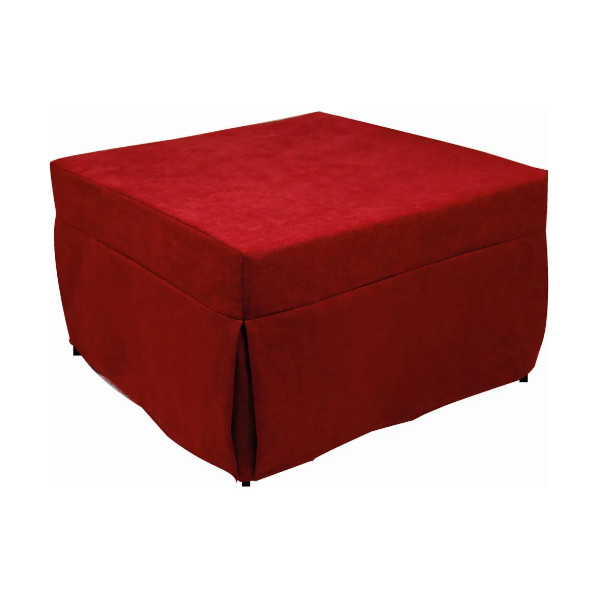 Pouf cubico rosso 78x78x45h cm - letto Arno