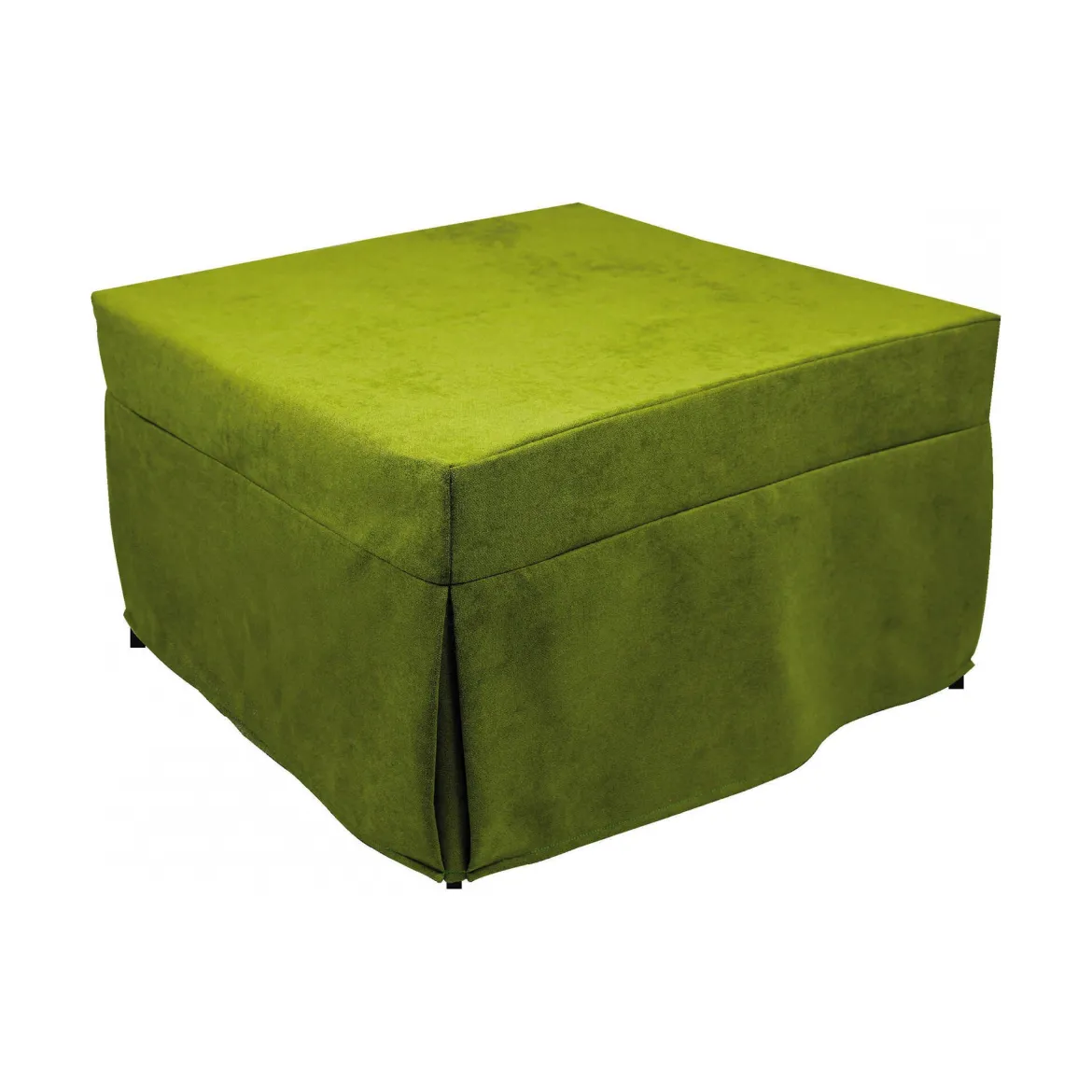 Pouf cubico verde 78x78x45h cm - letto Arno