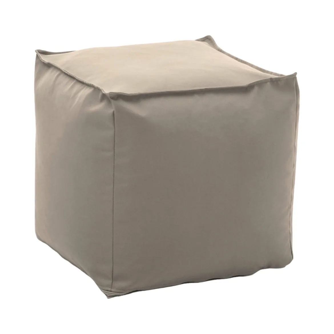 Pouf imbottito beige 45x45x45h cm - Aron