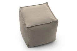 Pouf imbottito beige 45x45x45h cm - Aron
