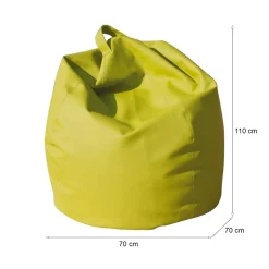 Pouf imbottito giallo 70x70x110h cm - Azelia