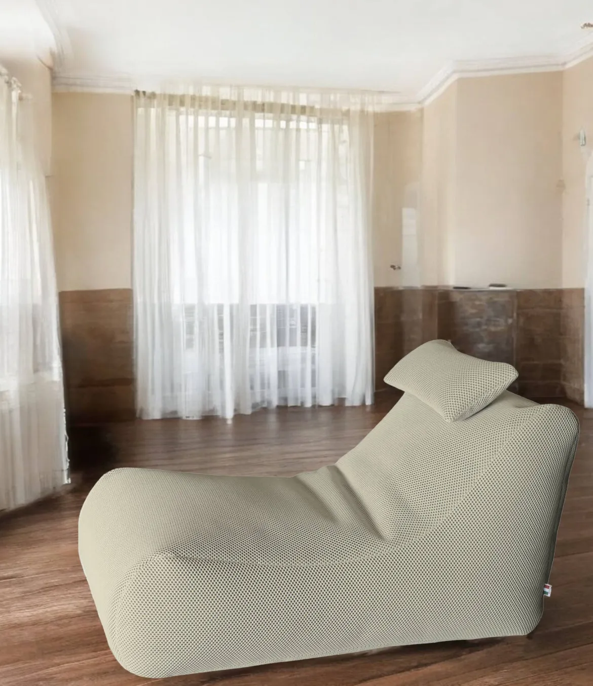 Pouf irregolare beige 70x120x65h cm - ??hck