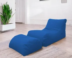 Pouf irregolare blu 120x80x60h cm - Alton