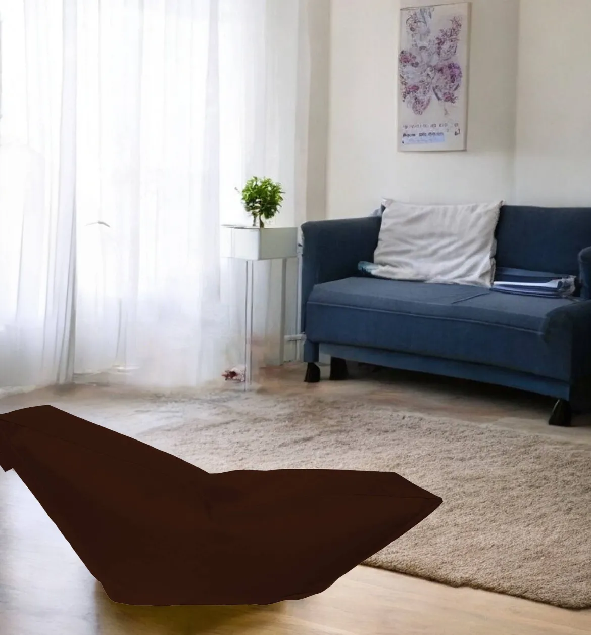 Pouf irregolare marrone 160x50x70h cm - Boves