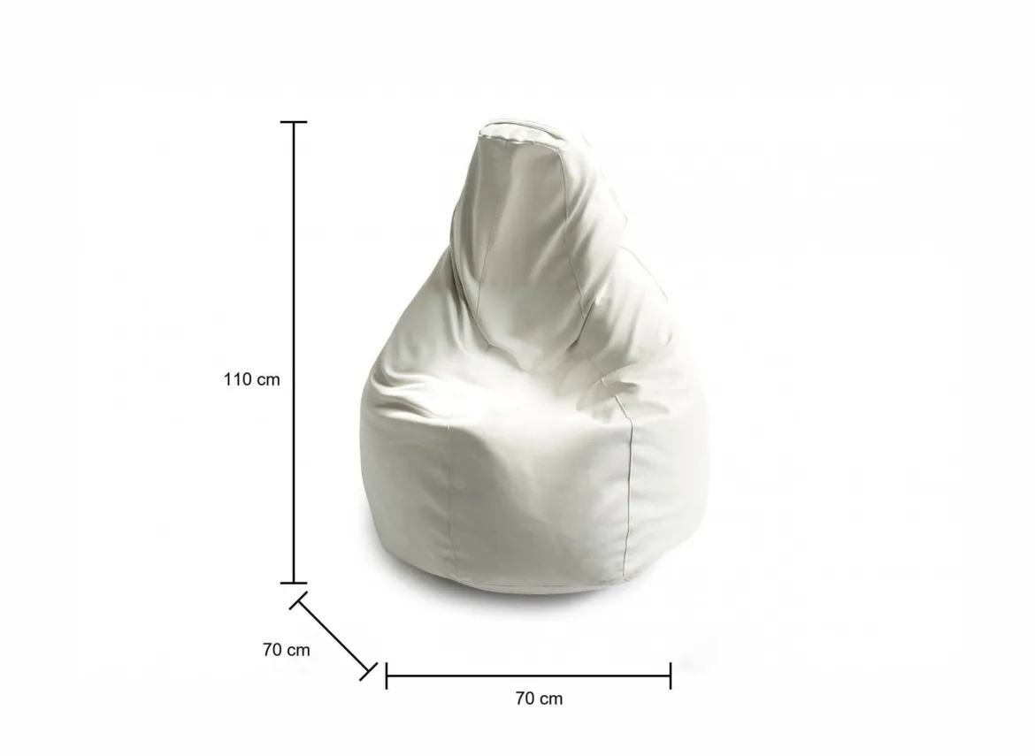 Pouf moderno bianco 70x70x110h cm - Asino