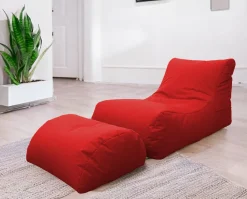Pouf moderno rosso 120x80x60h cm - Alton