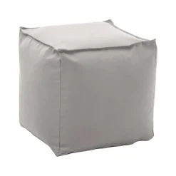 Pouf quadrato bianco 45x45x45h cm - Aron