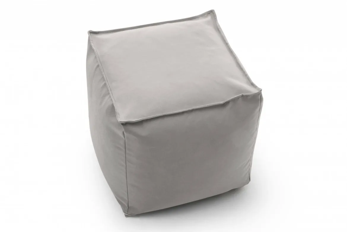 Pouf quadrato bianco 45x45x45h cm - Aron