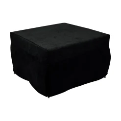 Pouf quadrato nero 78x78x45h cm - letto Arno
