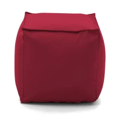 Pouf quadrato rosso 45x45x45h cm - Aron