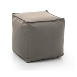 Pouf quadrato tortora 45x45x45h cm - Aron