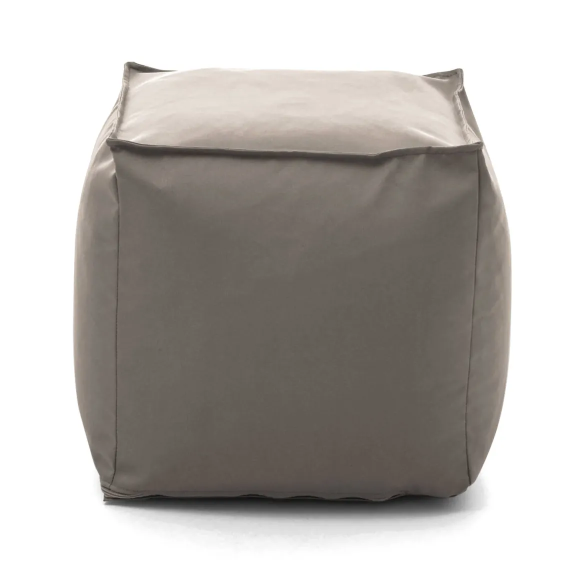 Pouf quadrato tortora 45x45x45h cm - Aron