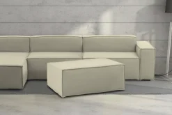 Pouf rettangolare beige 100x70x43h cm - Assisi