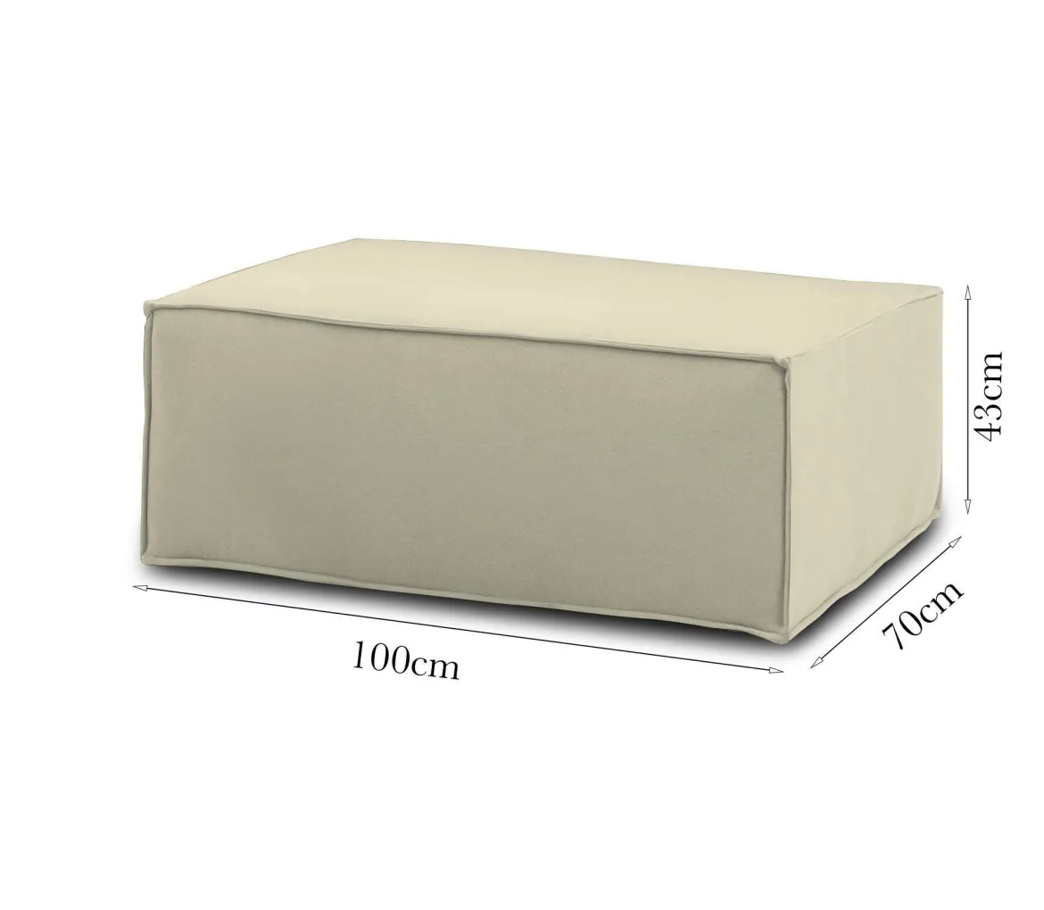 Pouf rettangolare beige 100x70x43h cm - Assisi