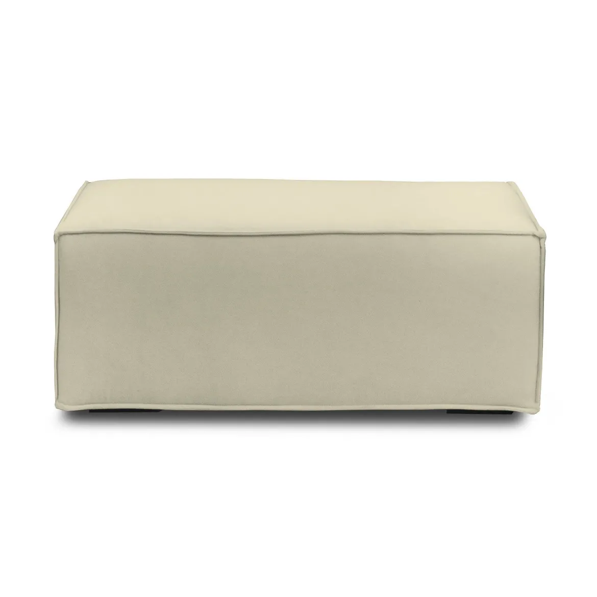 Pouf rettangolare beige 100x70x43h cm - Assisi
