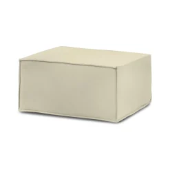 Pouf rettangolare beige 80x70x43h cm - Avolasca