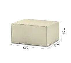 Pouf rettangolare beige 80x70x43h cm - Avolasca